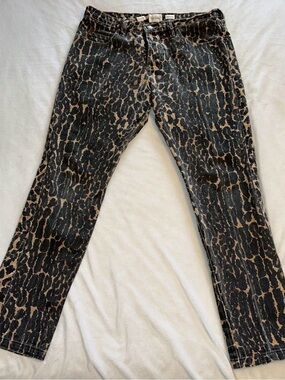 Todd Oldham leopard print jeans